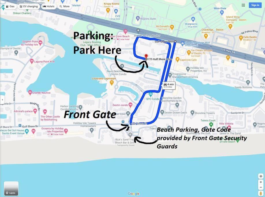 Boathouse Condo, Downtown Destin Harbor, Private Beach Access, Waterfront, On Golf Course, Water Taxi Pickup Exterior foto